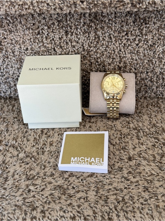 Michael Kors Gold Stainless Steel Chronograph Watch Womens 38mm dial main image 7